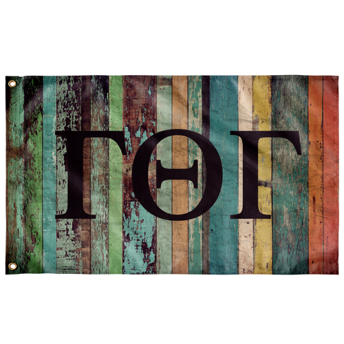 Gamma Theta Gamma Reclaimed Wood Greek Flag