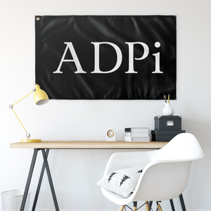 ADPi Sorority Flag Black & White Wall Flag