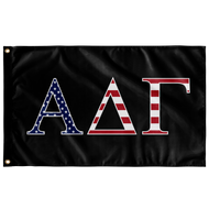 Alpha Delta Gamma USA Flag - Black