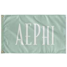 Load image into Gallery viewer, AEPhi Sorority Flag - Pale Green &amp; White