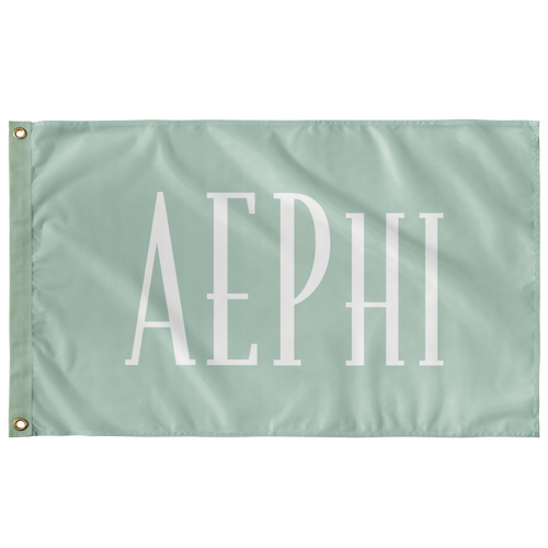 AEPhi Sorority Flag - Pale Green & White