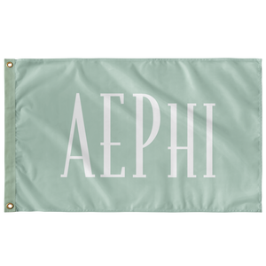 AEPhi Sorority Flag - Pale Green & White