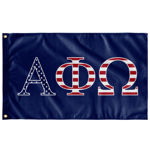 Alpha Phi Omega USA Flag - Blue