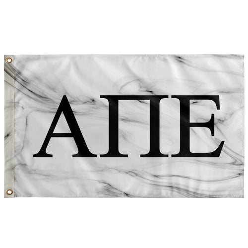 Alpha Pi Epsilon White Marble Flag
