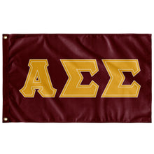 Load image into Gallery viewer, Alpha Sigma Sigma Custom Greek Block Flag - Cardinal &amp; Light Gold