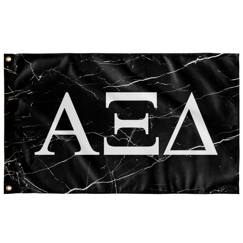 Alpha Xi Delta Black Marble Flag