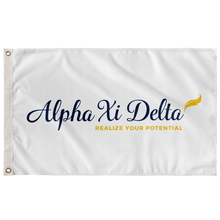 Load image into Gallery viewer, Alpha Xi Delta Sorority Flag - Logo White Multi