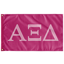 Load image into Gallery viewer, Alpha Xi Delta Pink Sorority Flag - Greek Banners - Sorority Gifts