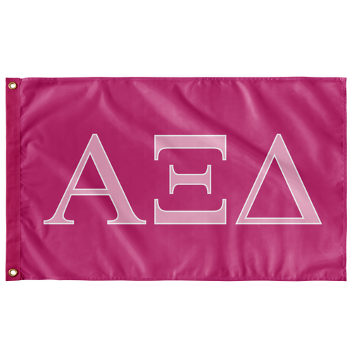 Alpha Xi Delta Pink Sorority Flag - Greek Banners - Sorority Gifts