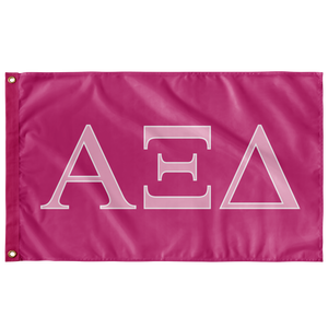 Alpha Xi Delta Pink Sorority Flag - Greek Banners - Sorority Gifts