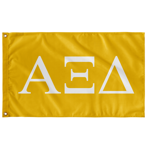 Alpha Xi Delta Sorority Flag - Quill Gold & White