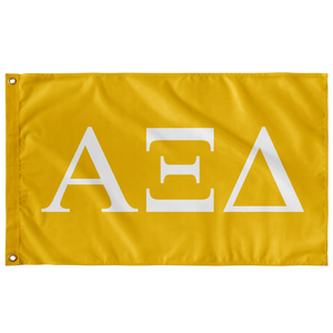 Alpha Xi Delta Sorority Flag - Quill Gold & White