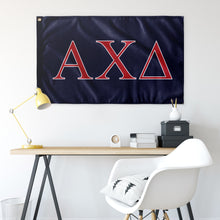 Load image into Gallery viewer, Alpha Chi Delta Sorority Flag - Navy, Red &amp; White