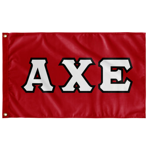 Alpha Chi Epsilon (AXE) Fraternity Flag - Red, White & Black