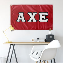 Load image into Gallery viewer, Alpha Chi Epsilon (AXE) Fraternity Flag - Red, White &amp; Black