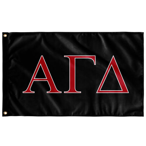 Alpha Gamma Delta Sorority Flag - Black, Red & White