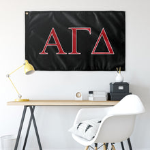 Load image into Gallery viewer, Alpha Gamma Delta Sorority Flag - Black, Red &amp; White