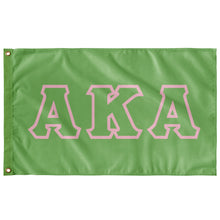Load image into Gallery viewer, Alpha Kappa Alpha Greek Block Flag - Bright Mint &amp; Pink