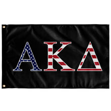 Load image into Gallery viewer, Alpha Kappa Delta USA Flag - Black