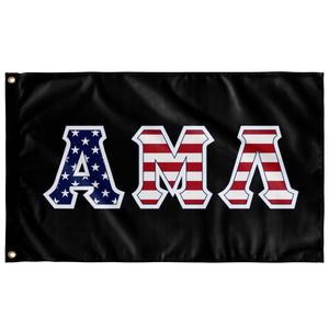 Alpha Mu Lambda American Flag - Black