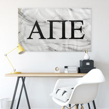 Load image into Gallery viewer, Alpha Pi Epsilon White Marble Flag