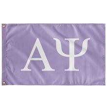 Load image into Gallery viewer, Alpha Psi Sorority Flag - Lavender &amp; White