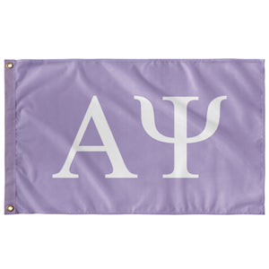 Alpha Psi Sorority Flag - Lavender & White