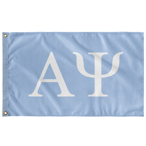 Alpha Psi Sorority Flag - Oxford Blue & White