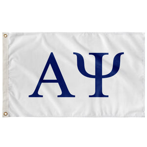 Alpha Psi Sorority Flag - White & Royal