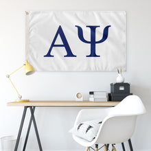 Load image into Gallery viewer, Alpha Psi Sorority Flag - White &amp; Royal