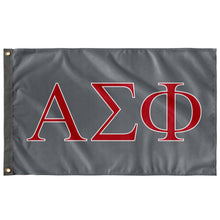 Load image into Gallery viewer, Alpha Sigma Phi Fraternity Flag - Metal, Red &amp; White
