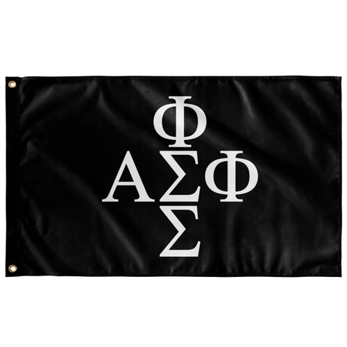 Alpha Sigma Phi + Phi Sigma Sigma Custom Flag - Black & White