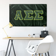 Load image into Gallery viewer, Alpha Sigma Sigma Greek Block Flag - Dark Green, Asparagus &amp; Pear Green