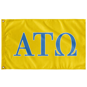 Alpha Tau Omega Fraternity Flag - Yellow, Sky Blue & White