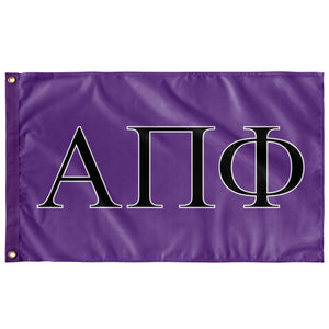 Apha Pi Phi Sorority Flag - Grape, Black & White