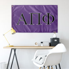 Load image into Gallery viewer, Apha Pi Phi Sorority Flag - Grape, Black &amp; White