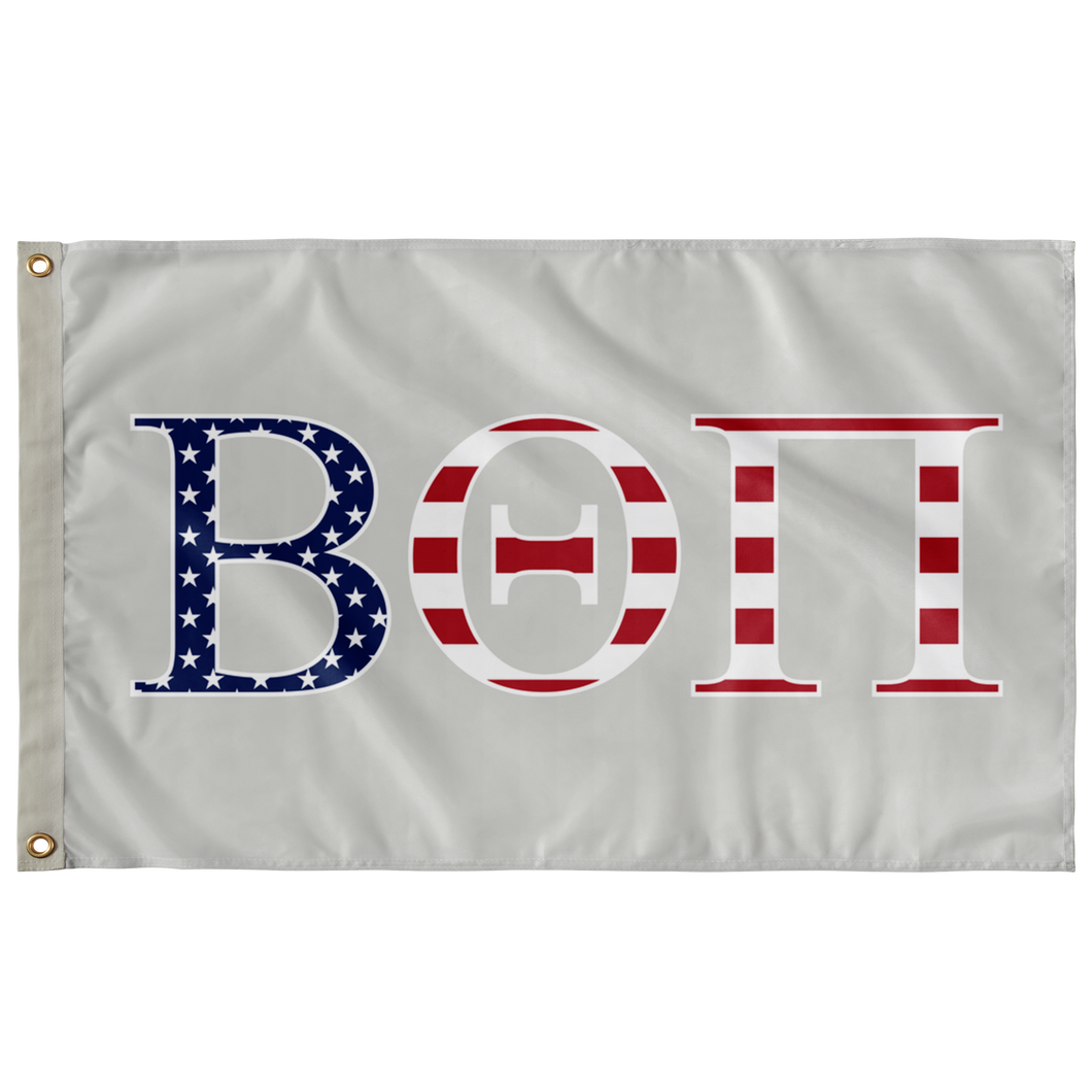 Beta Theta Pi USA Flag - Cool Gray