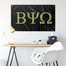 Load image into Gallery viewer, Beta Psi Omega Sorority Flag - Black, Grass &amp; Bright Yellow