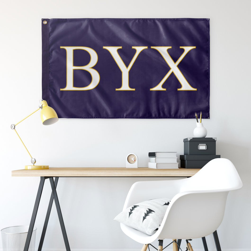 BYX Flag - Purple, White & Gold