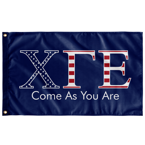Chi Gamma Epsilon Come As You Are USA Flag - Blue