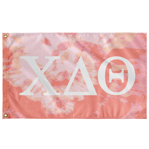 Chi Delta Theta Tie-Dye Coral Flag