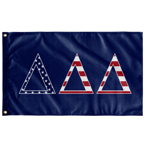 Delta Delta Delta USA Flag - Blue