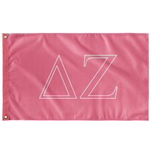 Load image into Gallery viewer, Delta Zeta Sorority Flag - Pink &amp; White