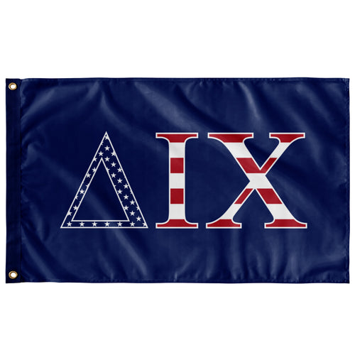 Delta Iota Chi Black USA Flag - Blue