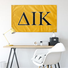 Load image into Gallery viewer, Delta Iota Kappa Fraternity Flag - Gold, Black &amp; White