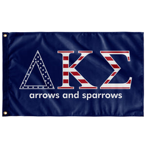 Delta Kappa Sigma arrows and sparrows USA Flag - Blue