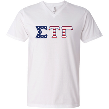 Load image into Gallery viewer, Sigma Tau Gamma V-Neck Tee - Flag Letters