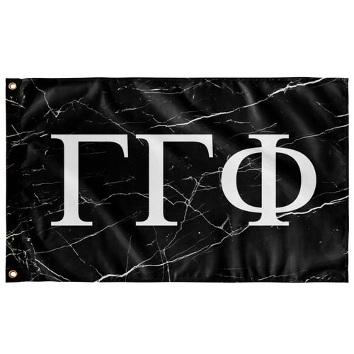 Gamma Gamma Phi Black Marble Flag
