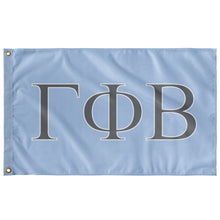 Load image into Gallery viewer, Gamma Phi Beta Sorority Flag - Oxford Blue, Metal &amp; White