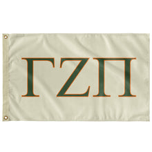 Load image into Gallery viewer, Gamma Zeta Pi Fraternity Flag - Cream, Asparagus &amp; Tennessee Orange